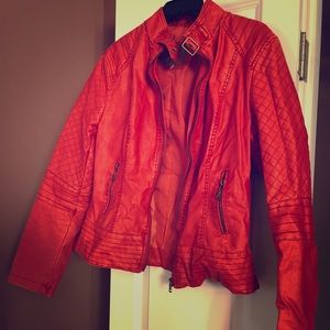 Orange Moto Jacket